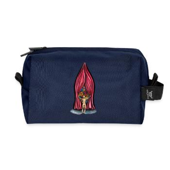 Überraschungsvulva - Recycelte Kulturtasche - Navy - Vorne