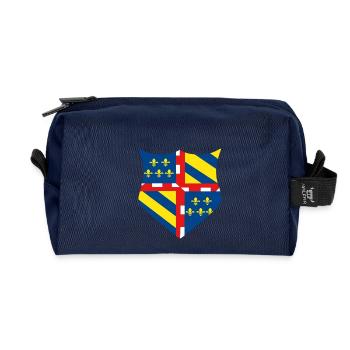 Blason de la bourgogne - Trousse de toilette en tissu recyclé - marine - Devant