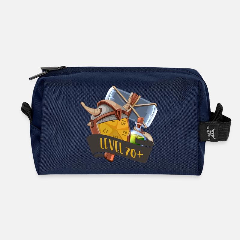 Level 70+ RPG Items Gamer Loot Design - Recycelte Kulturtasche - Navy