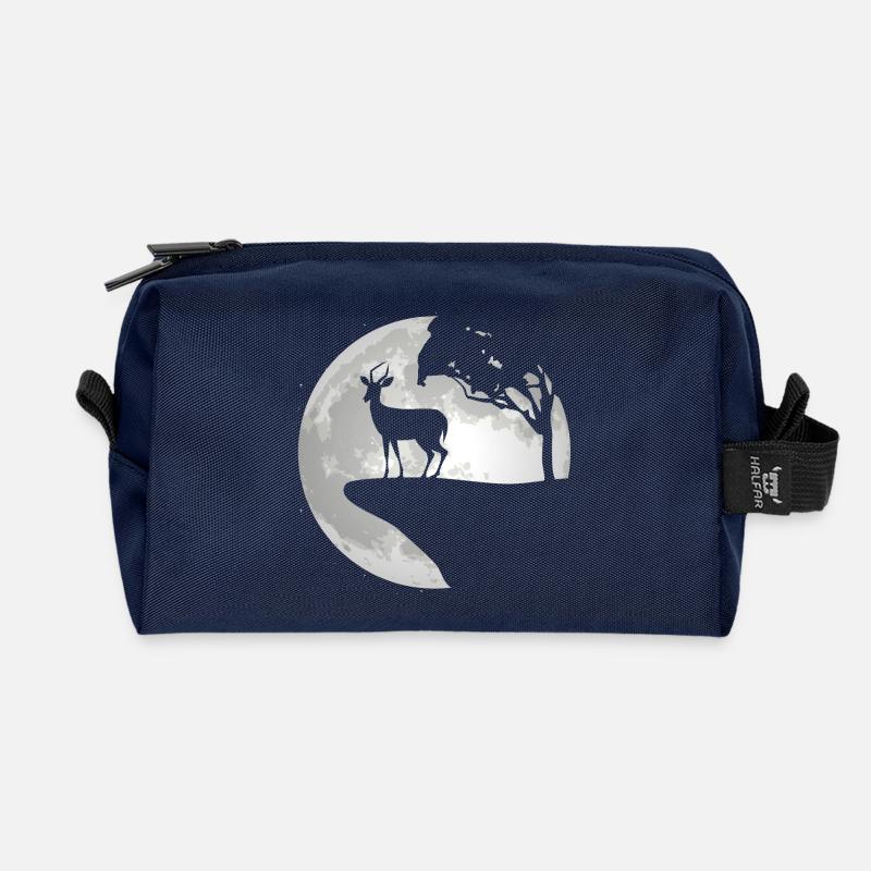 Impala Antilope Vollmond Afrika Geschenk - Recycelte Kulturtasche - Navy