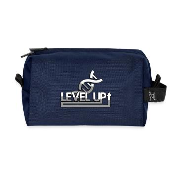 LEVEL UP + ADN - Jeux - Trousse de toilette en tissu recyclé - marine - Devant