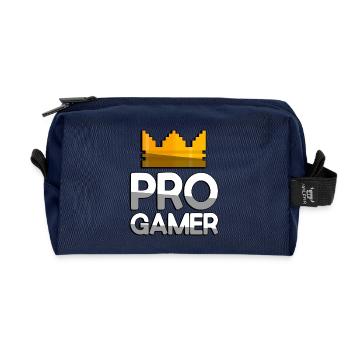 PRO GAMER + King Crown - Gaming - Recycelte Kulturtasche - Navy - Vorne