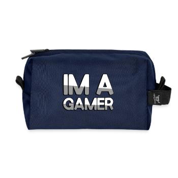 IM A GAMER - Gaming - Recycled Toiletry Zip Bag - navy - Front