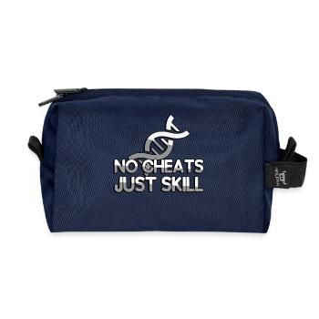 NO CHEATS JUST SKILL + DNA - Gaming - Recycled Toiletry Zip Bag - navy - Front