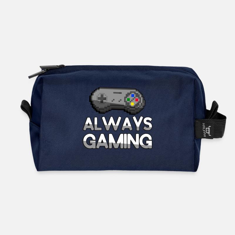 ALWAYS GAMING + SNES Controller - Gaming - Recycelte Kulturtasche - Navy