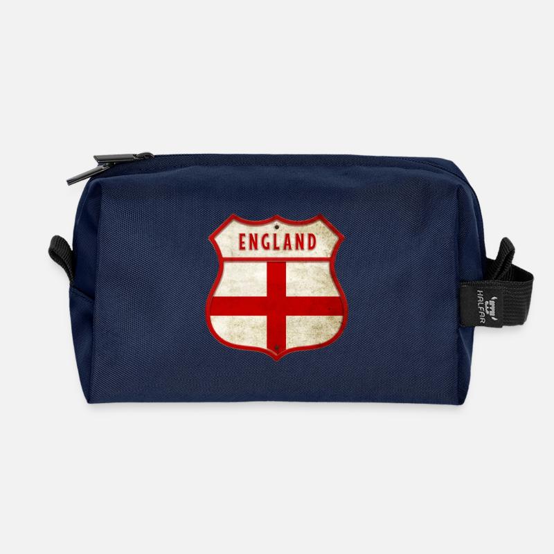 England Flaggen Wappen - Recycelte Kulturtasche - Navy