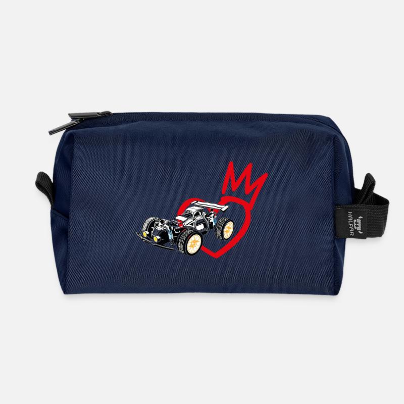 RC Dynamisches und kraftvolles Autorennen - Recycelte Kulturtasche - Navy