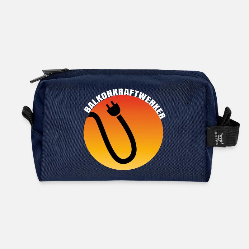 Balkonkraftwerk Plug Icon - Recycelte Kulturtasche - Navy