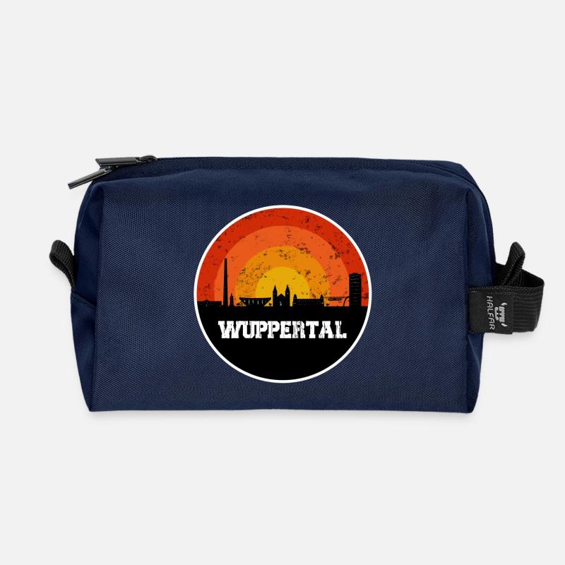 Wuppertal Skyline - Recycelte Kulturtasche - Navy