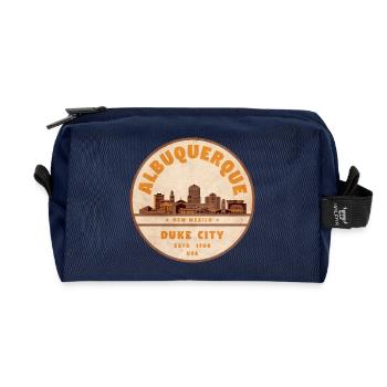 Albuquerque Duke City Vintage Skyline - Recycelte Kulturtasche - Navy - Vorne