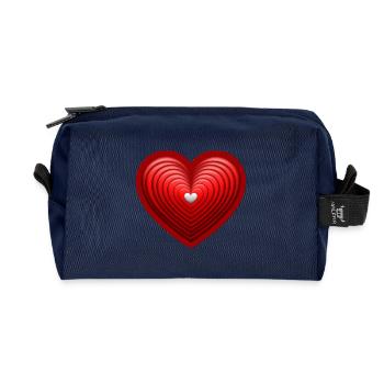 tief_im_HERZEN - Recycelte Kulturtasche - Navy - Vorne