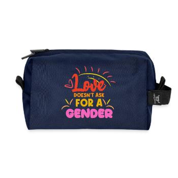 Partenariat homosexuel Déclaration LGBT - Trousse de toilette en tissu recyclé - marine - Devant