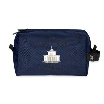 Greece, Kefalonia, St. Theodore Lighthouse - Recycled Toiletry Zip Bag - navy - Front