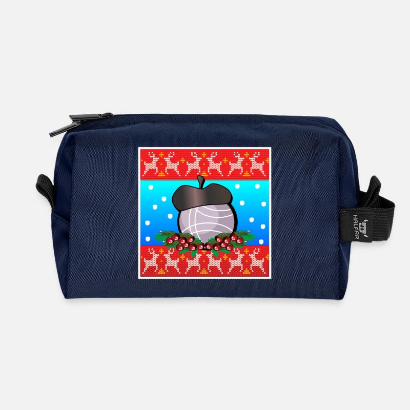 Frohe Weihnachten - WINTER Petanque - BOULE - Recycelte Kulturtasche - Navy