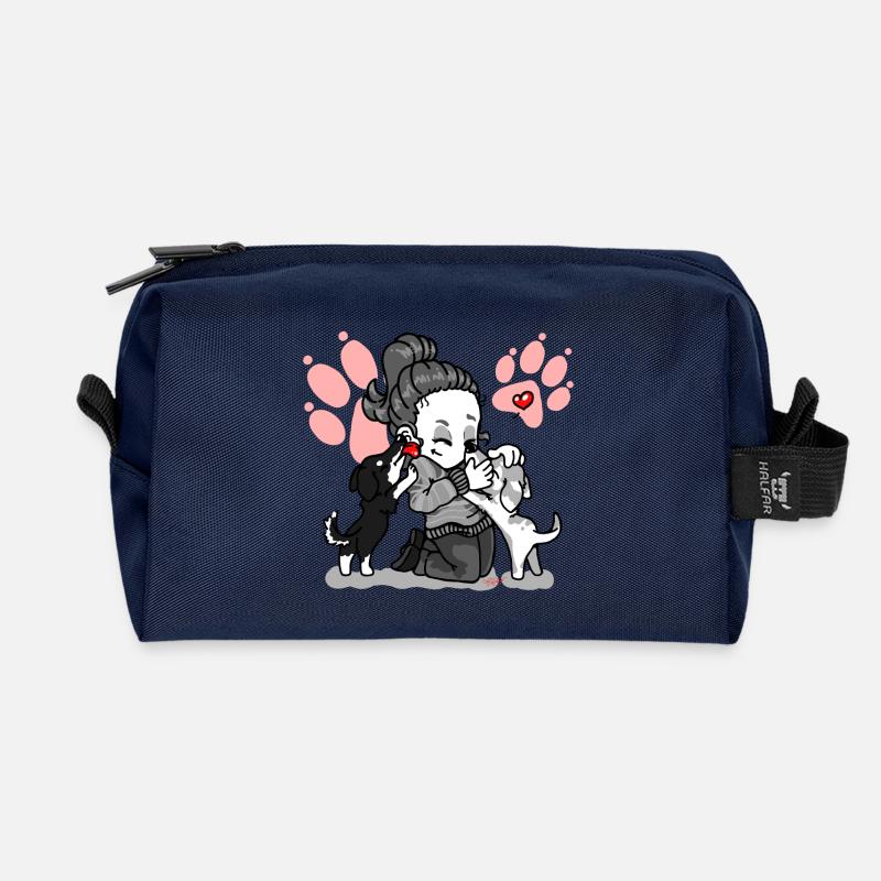 Hundemutti Hundemama Tierlieb Hund - Recycelte Kulturtasche - Navy