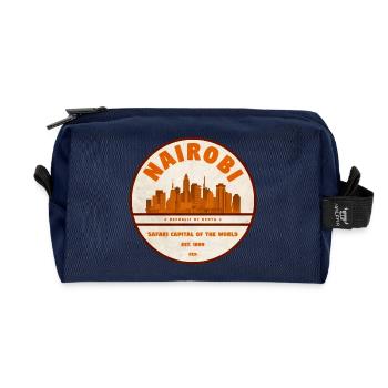 Nairobi Safari Stadt Emblem - Recycelte Kulturtasche - Navy - Vorne