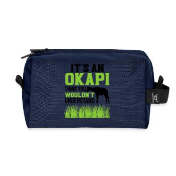 It's an Okapi - Recycled Toiletry Zip Bag - navy - Front
