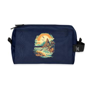 Strand - Recycelte Kulturtasche - Navy - Vorne