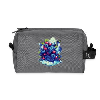 Blaubeere - Recycelte Kulturtasche - Anthrazit - Vorne