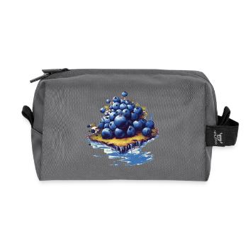 Blaubeere - Recycelte Kulturtasche - Anthrazit - Vorne
