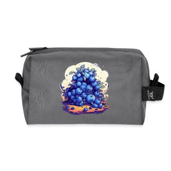 Blaubeere - Recycelte Kulturtasche - Anthrazit - Vorne