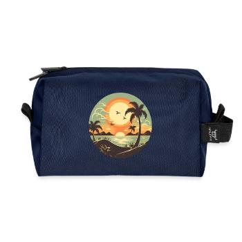 Strand - Recycelte Kulturtasche - Navy - Vorne