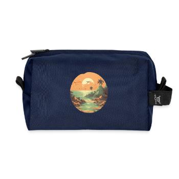 Strand - Recycelte Kulturtasche - Navy - Vorne