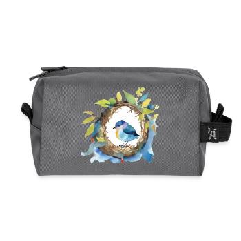 Vogel - Recycelte Kulturtasche - Anthrazit - Vorne