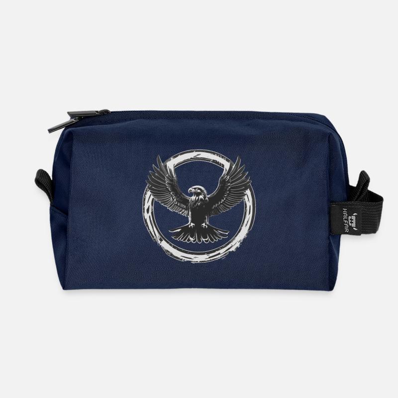 Starker Adler - Recycelte Kulturtasche - Navy