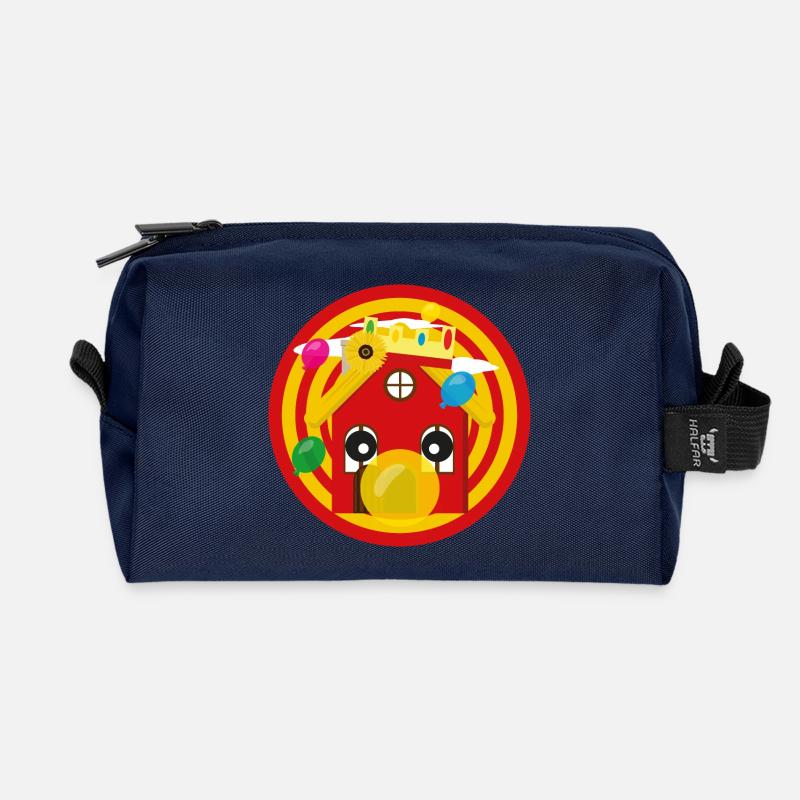 Häuschens Plausch im Sommer - Recycelte Kulturtasche - Navy