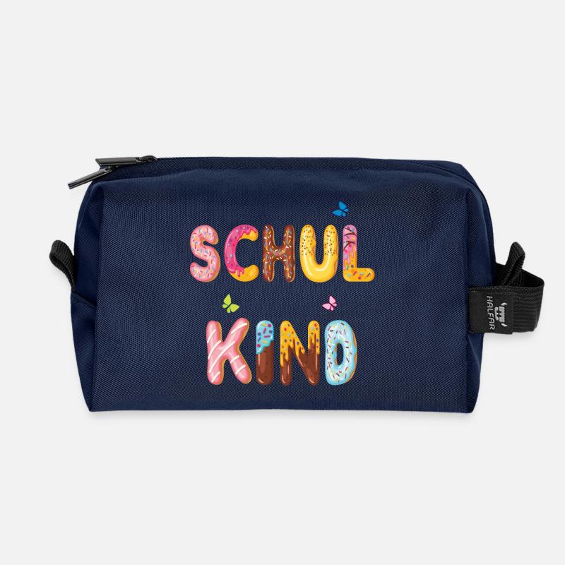 Schulkind Einschulung - Recycelte Kulturtasche - Navy