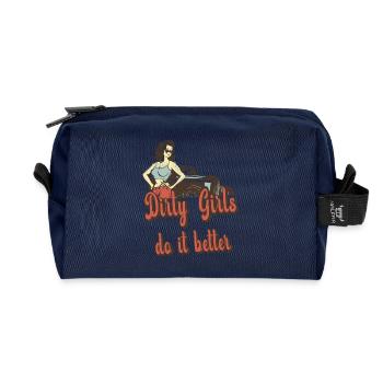 Bad girls do it better - Recycled Toiletry Zip Bag - navy - Front