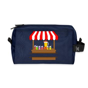 Marktstand mit Smoothies - Recycelte Kulturtasche - Navy - Vorne