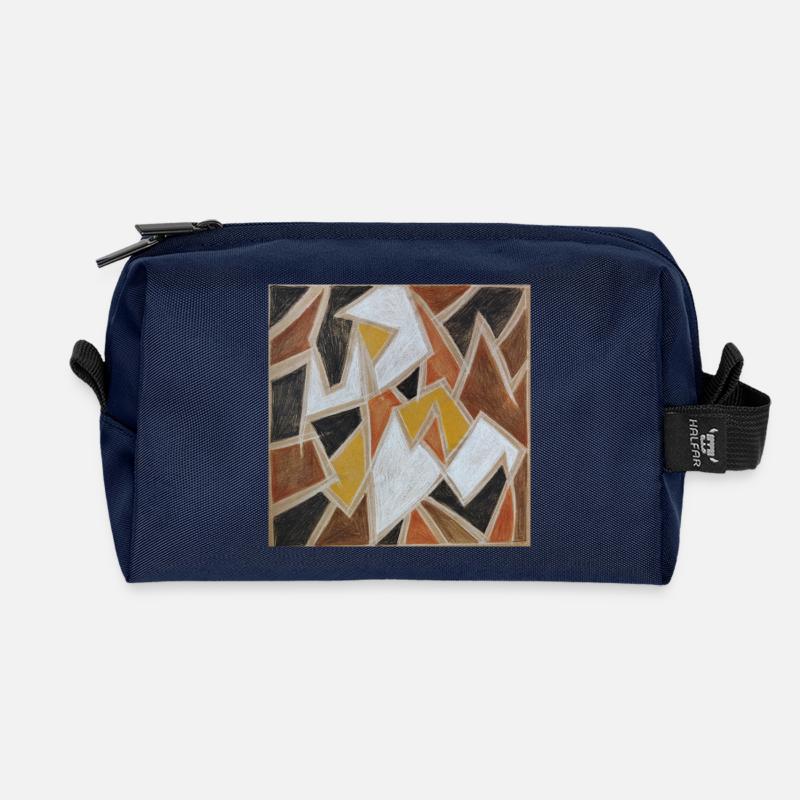 Shards - Recycled Toiletry Zip Bag - navy