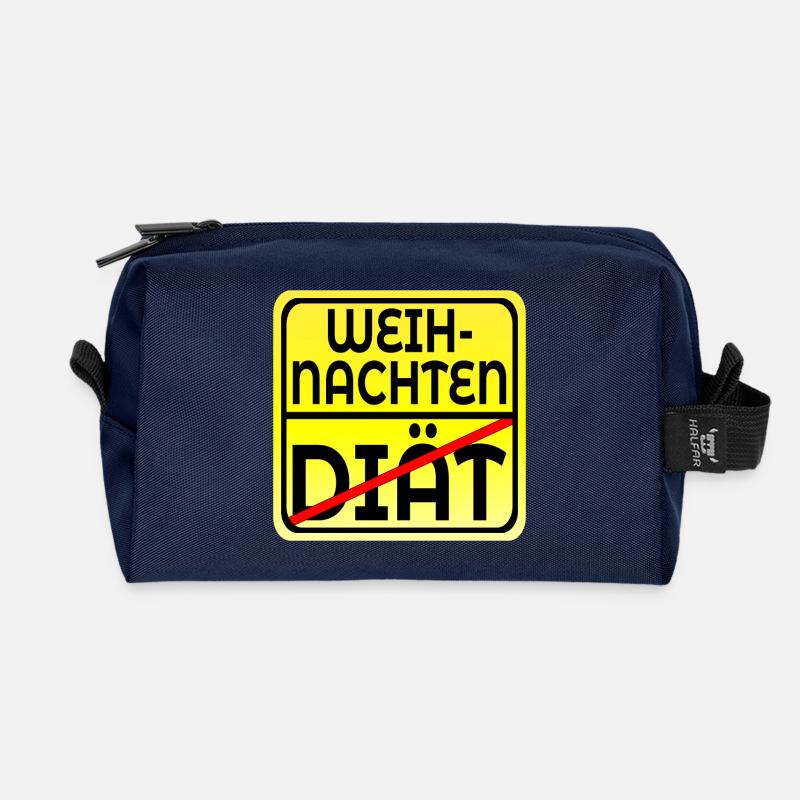 WEIHNACHTSESSEN - DIÄT ABNEHMEN SPRÜCHE LUSTIG - Recycelte Kulturtasche - Navy