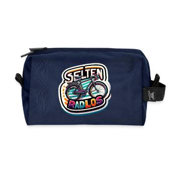 Selten Radlos - Fahrrad Illustration - Recycelte Kulturtasche - Navy - Vorne