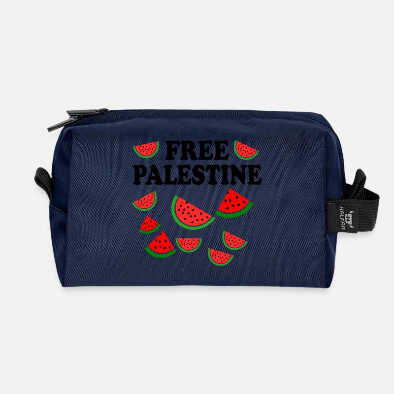 Free palestine - Recycelte Kulturtasche - Navy
