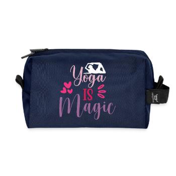 Yoga ist Magie - Recycelte Kulturtasche - Navy - Vorne