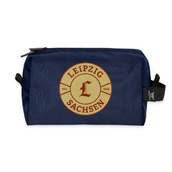 Leipzig Sächsisches Emblem Vintage - Recycelte Kulturtasche - Navy - Vorne