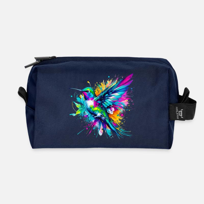 Kolibri - Recycelte Kulturtasche - Navy