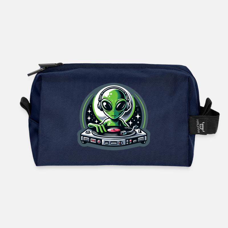 Galactic Grooves: Der außerirdische DJ - Recycelte Kulturtasche - Navy