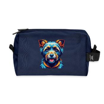 Norfolk Terrier Hunderasse Bunte Karikatur Kawaii - Recycelte Kulturtasche - Navy - Vorne
