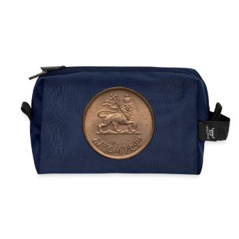 Lion de Juda - Hailé Sélassié - Roi des rois - Trousse de toilette en tissu recyclé - marine - Devant