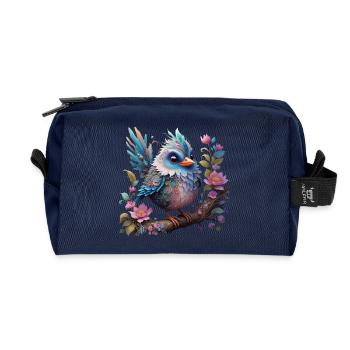 Majestätischer Fantasievogel - Recycelte Kulturtasche - Navy - Vorne
