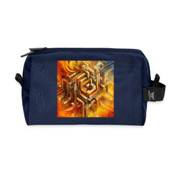 Quadrate 4 - Recycelte Kulturtasche - Navy - Vorne