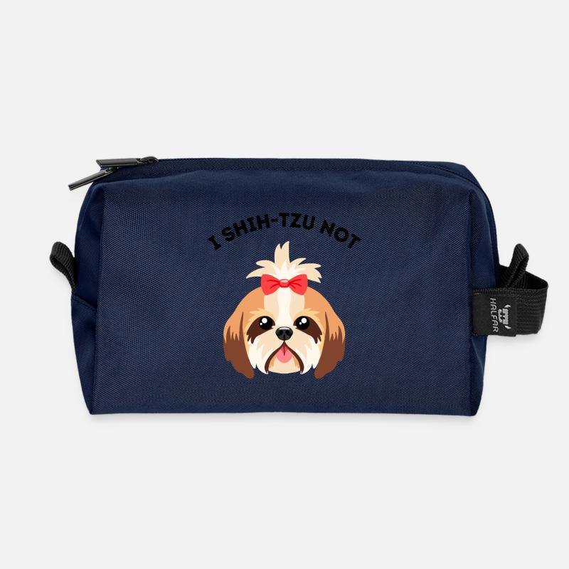 I shih-tzu not - Recycelte Kulturtasche - Navy