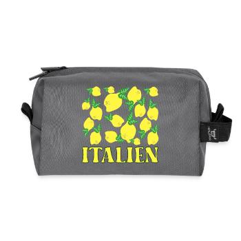 ITALIEN ZITRONEN LIMONEN - Recycelte Kulturtasche - Anthrazit - Vorne