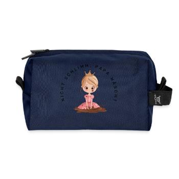 Nicht schlimm, Papa wäscht (Prinzessin) - Recycelte Kulturtasche - Navy - Vorne