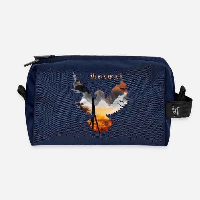 Adler Wildnis - Recycelte Kulturtasche - Navy