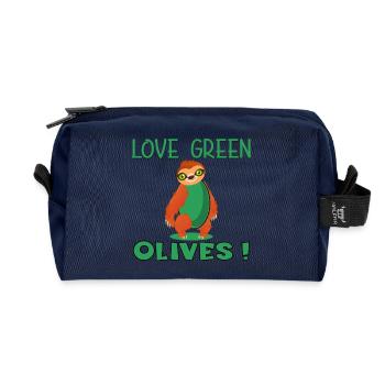 OLIVES VERTES D’AMOUR - ANIMAL PARESSEUX - Trousse de toilette en tissu recyclé - marine - Devant